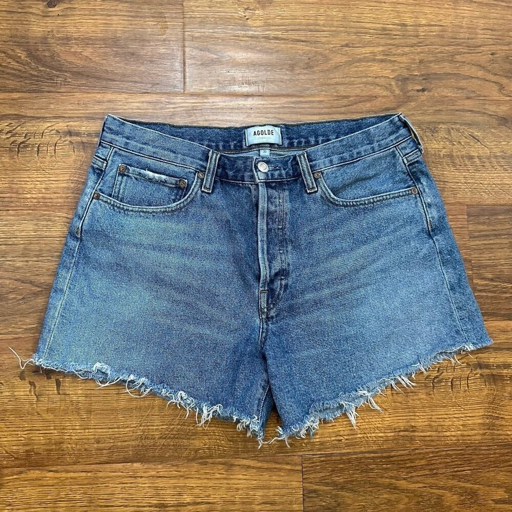 AGOLDE Parker denim cut off Shorts